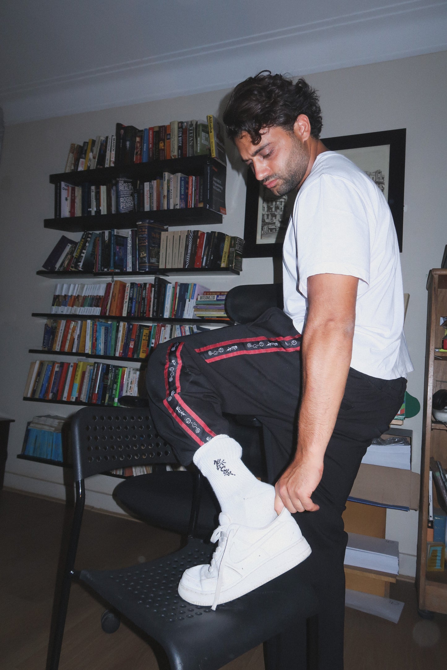 Richa =♥︎ = ⚽︎ Track Pants- Black/ Red